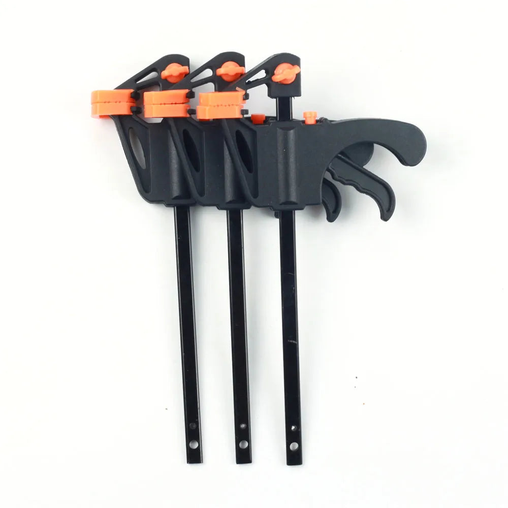 Mini F Clamp Set – Quick Ratchet Release Woodworking Clips 4" Peaceful Pleasures Health and Wellness GZ167-3pcs