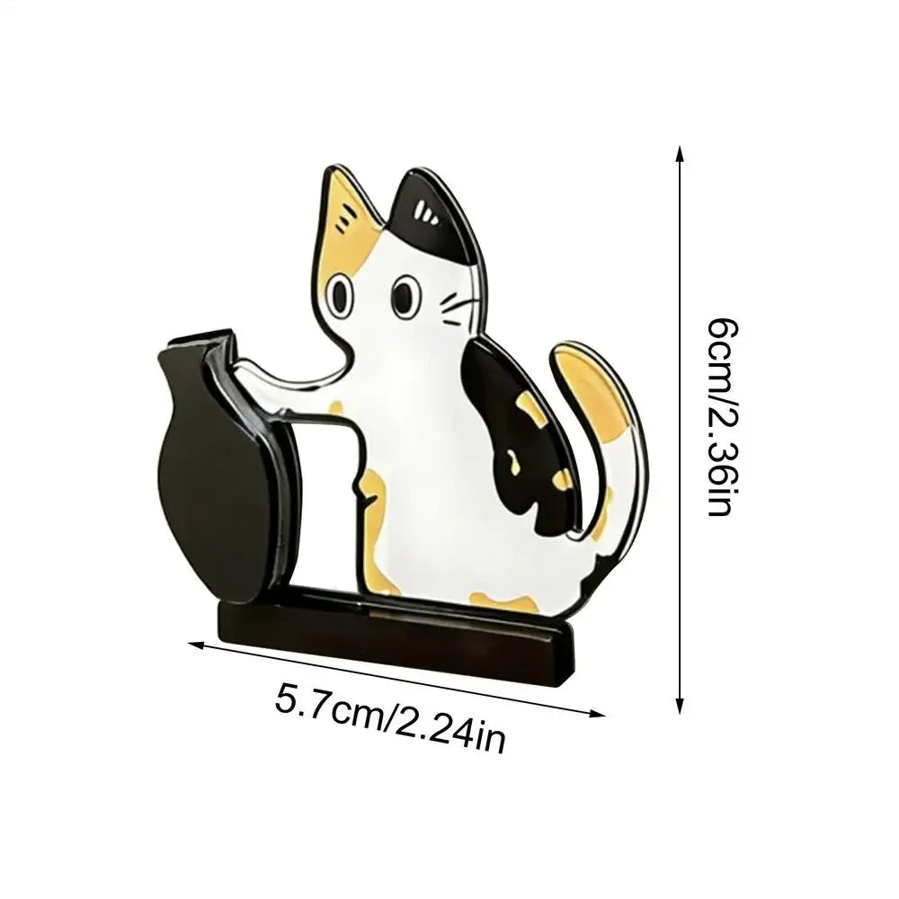 Acrylic Cat Whiskers Storage Container Cute Memorial Keepsake with Wide Opening for Fridge Wall Desk Office Bedroom Peaceful Pleasures Health and Wellness 02