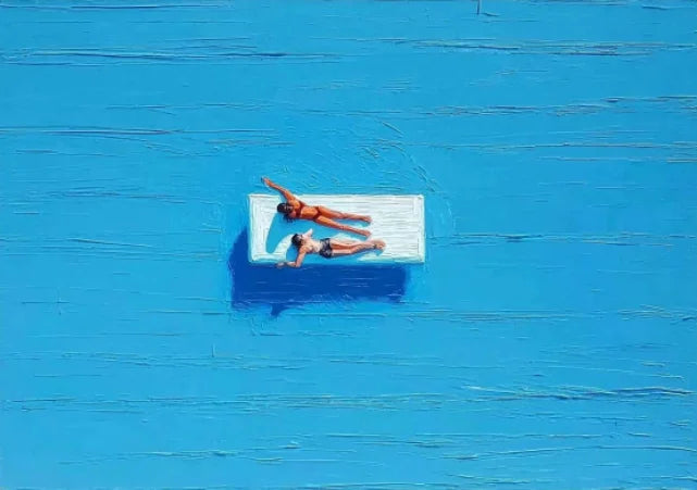 Werner Bronkhorst Blue Pool Abstract Canvas Wall Art Print