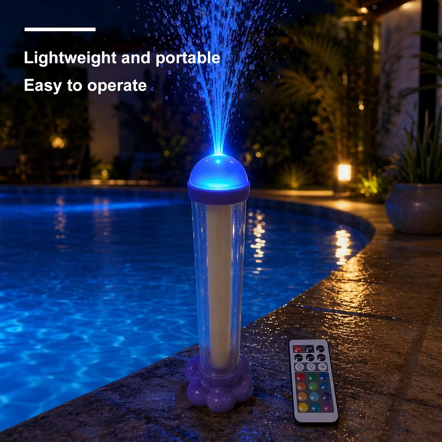 LED Glowing Rainbow Water Blaster Pops Like Magic Creativity Squirt Water Blaster Guns for Pool Party Outdoor Summer Water Games Peaceful Pleasures Health and Wellness