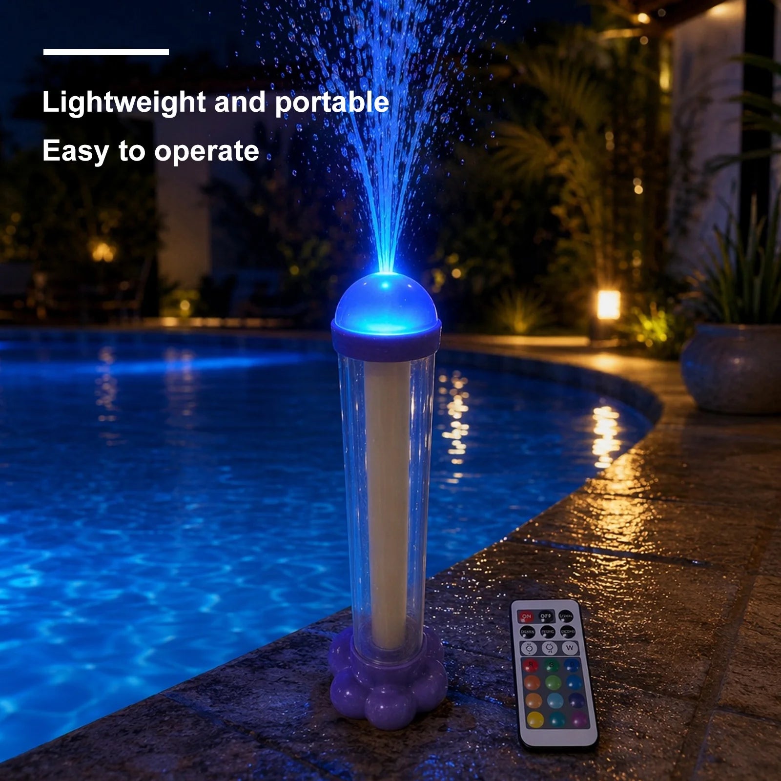 LED Glowing Rainbow Water Blaster Pops Like Magic Creativity Squirt Water Blaster Guns for Pool Party Outdoor Summer Water Games Peaceful Pleasures Health and Wellness