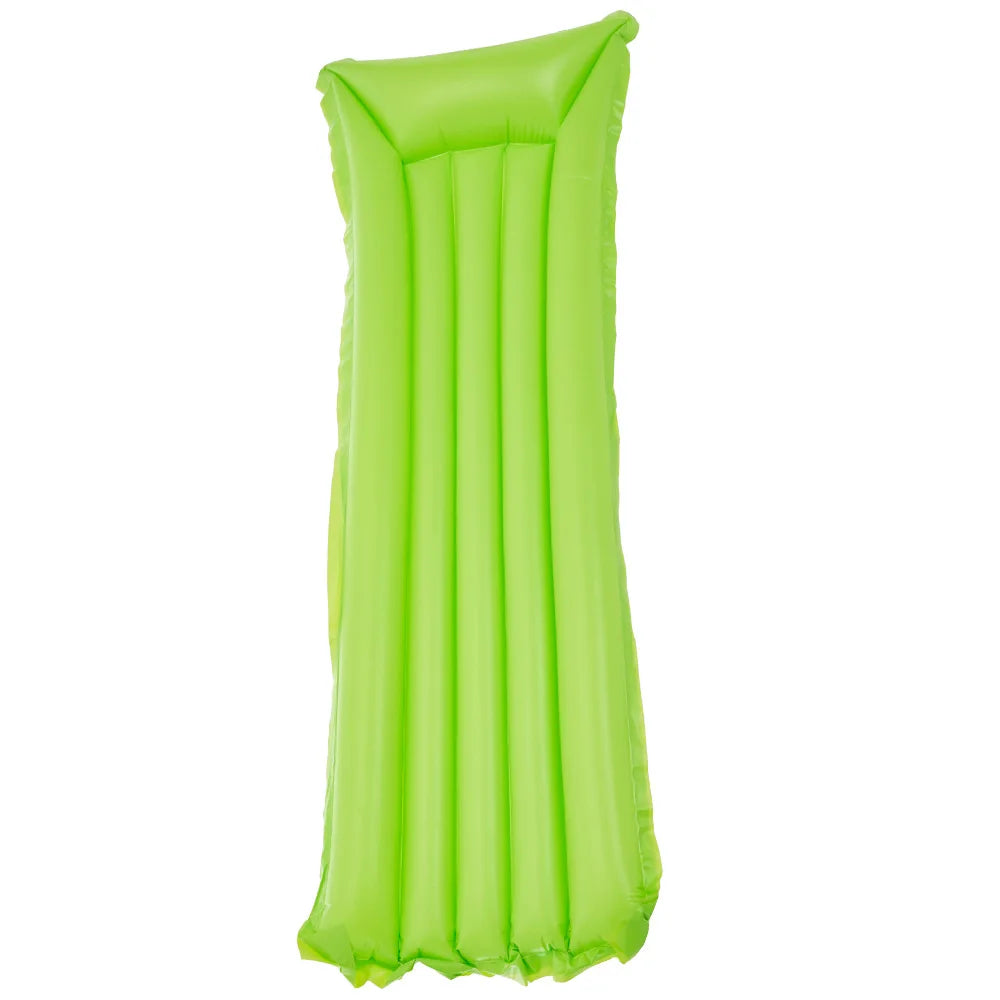 Floating Row Inflatable Mattress Swimming Pool Swimming Pool Mattress Party Lounge Bed Beach Recliner Recreation ﻿ Peaceful Pleasures Health and Wellness light green