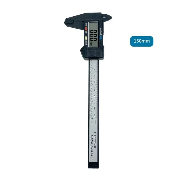 150mm 100mm Electronic Digital Caliper Carbon Fiber Dial Vernier Caliper Gauge Micrometer Measuring Tool Digital Ruler Peaceful Pleasures Health and Wellness 150mm