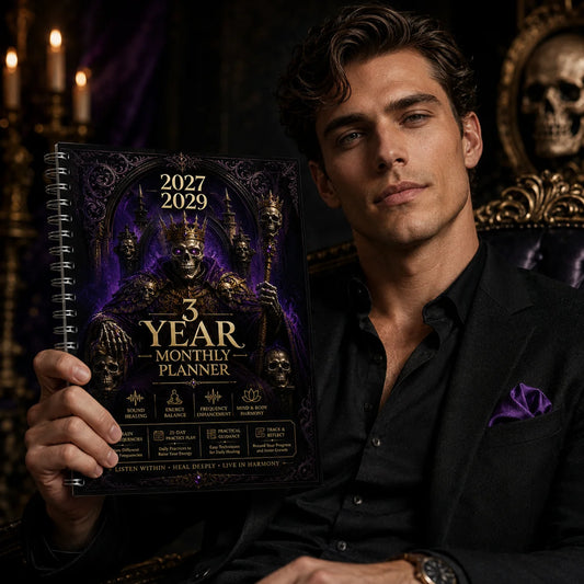 English Title Gothic Skull King 3-Year Monthly Planner 2027 2029 A5 Peaceful Pleasures Health and Wellness