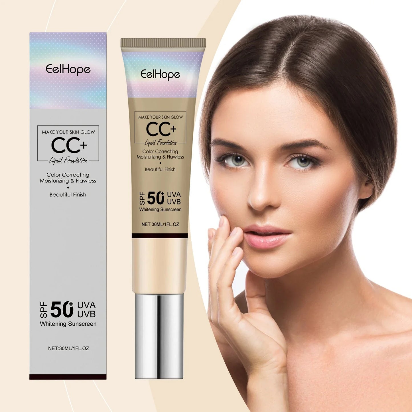 Eelhope CC Cream Foundation – Waterproof, SPF & Full Coverage