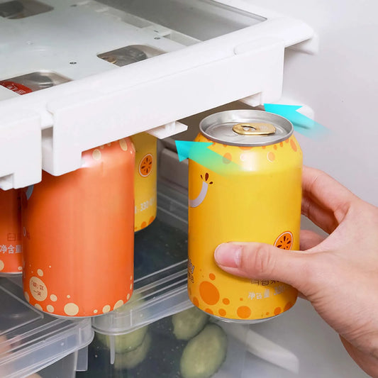 Hanging Fridge Soda Can Organizer Convenient to Install Efficient Fridge Shelf Holder Suitable for Refrigerators Kitchen Peaceful Pleasures Health and Wellness 5.7cm