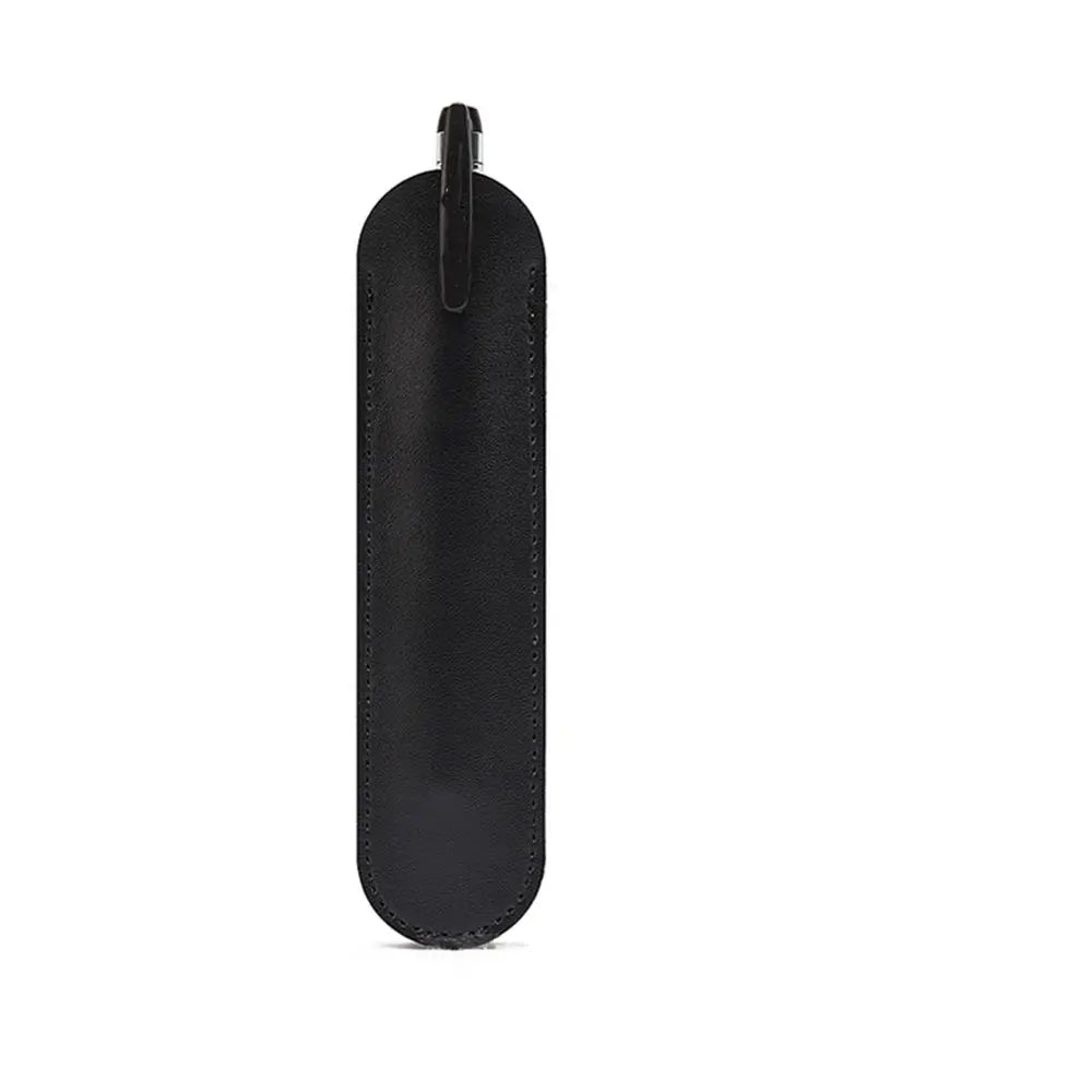 Stationery Office Pen Storage Cover School Supplies PU Leather Pen Holder Vintage Pen Bag Cowhide Pen Case Pen Protector Peaceful Pleasures Health and Wellness black