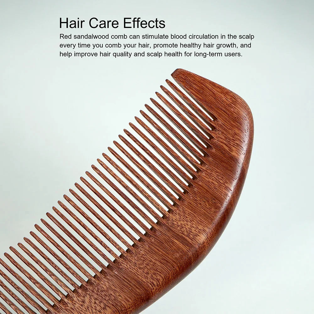 Sandalwood Hair Comb – Anti-Static, Anti-Tangle & Scalp Massage