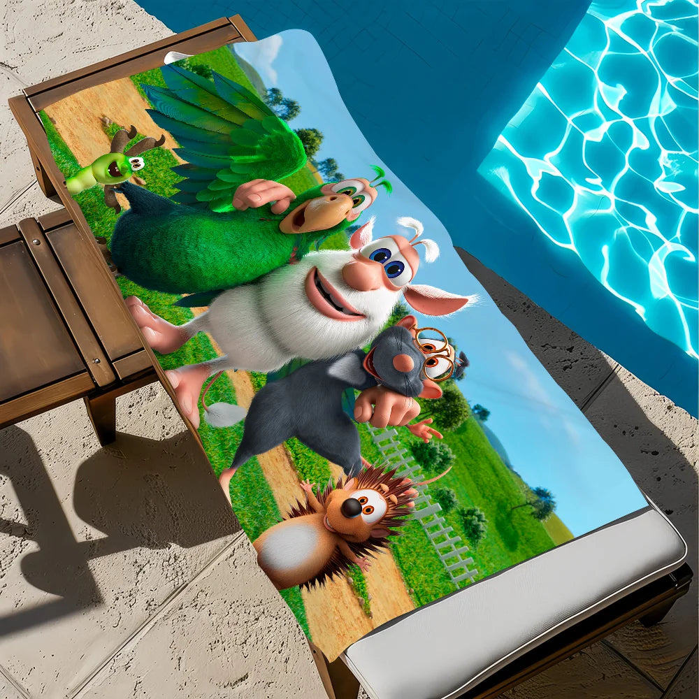 Cute Cartoon Quick-Dry Beach Towel | Gym, Travel & Pool Quick-Dry Beach Towel Peaceful Pleasures Health and Wellness z5 STJ80x160CM