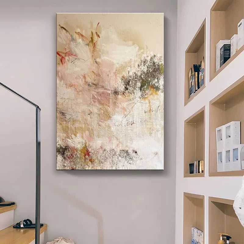Mondern Abstract Wall Art Poster For Home Decor Handmade Oil Painting On Canvas Hanging Picture Mural For Living Room Bedroom Peaceful Pleasures Health and Wellness