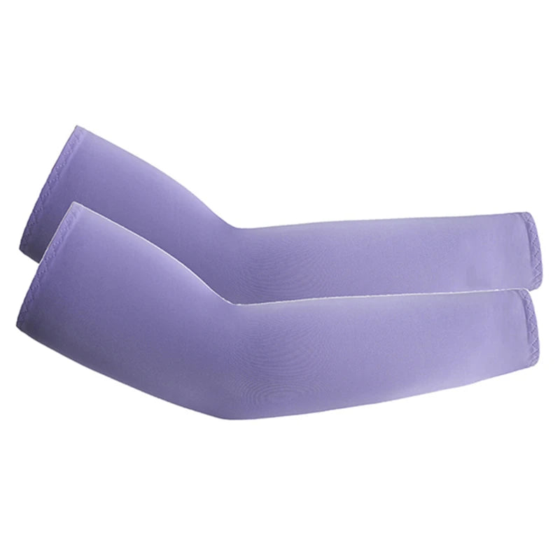 Unisex Cooling Arm Sleeves Elbow Cover Cycling Run Fishing UV Sun Protection Outdo Cool Arm Sleeves Peaceful Pleasures Health and Wellness light purple