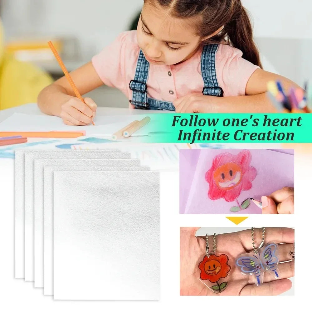 Heat Shrink Art Film Sheets 5-Pack | DIY Shrink Plastic Crafts Shrink Art Craft Sheet Peaceful Pleasures Health and Wellness
