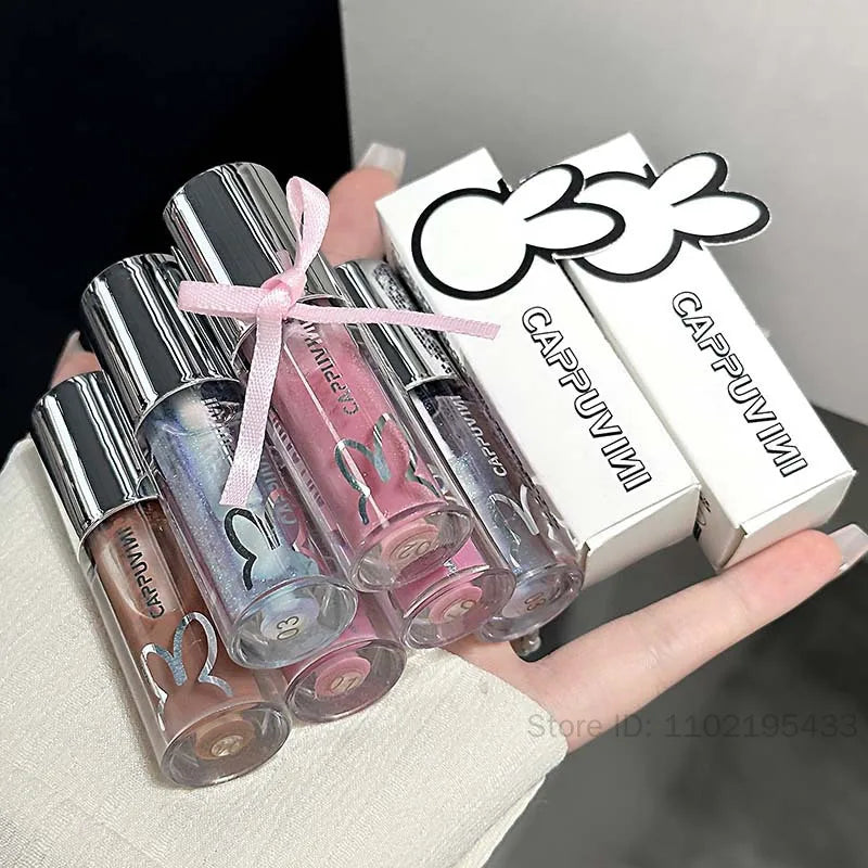 Cappuvini Shimmer Lip Gloss – Moisturizing Plumping Jelly Glitter