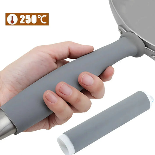Frying Pan Handle Insulation Sleeve Rubber Sleeve for Iron Cooker Stainless Steel Pan Handle Sleeves Kitchen Tool Accessories Peaceful Pleasures Health and Wellness