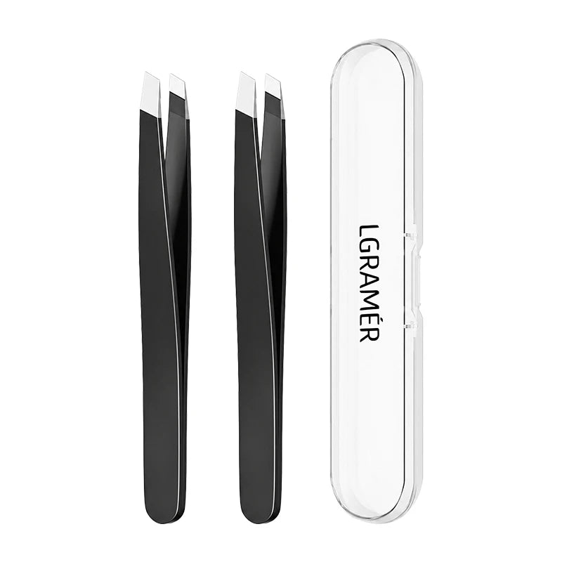 Precision Slant Eyebrow Tweezers | Facial Hair & Blackhead Removal