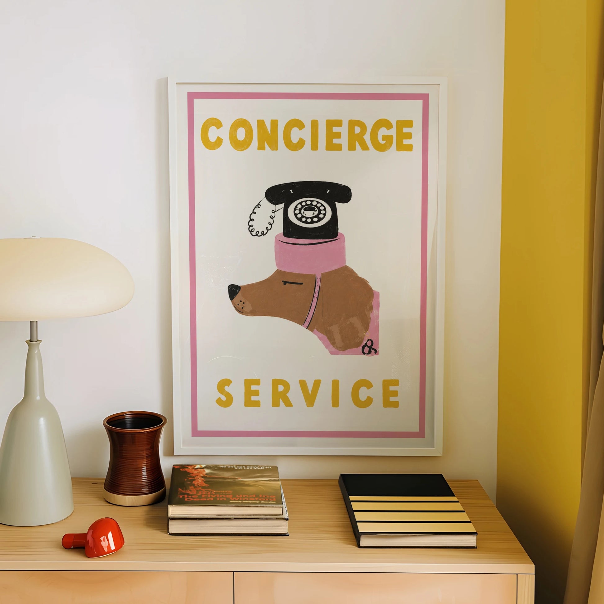 Modern,Retro Concierge Service Wall Art Print Canvas Painting Poster Picture For Living Room,Bedroom Home Decor Peaceful Pleasures Health and Wellness