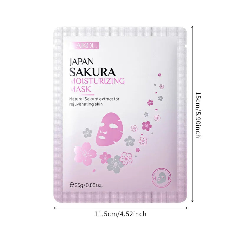 LAIKOU Sakura Sheet Face Mask 10pcs – Moisturizing Anti-Aging