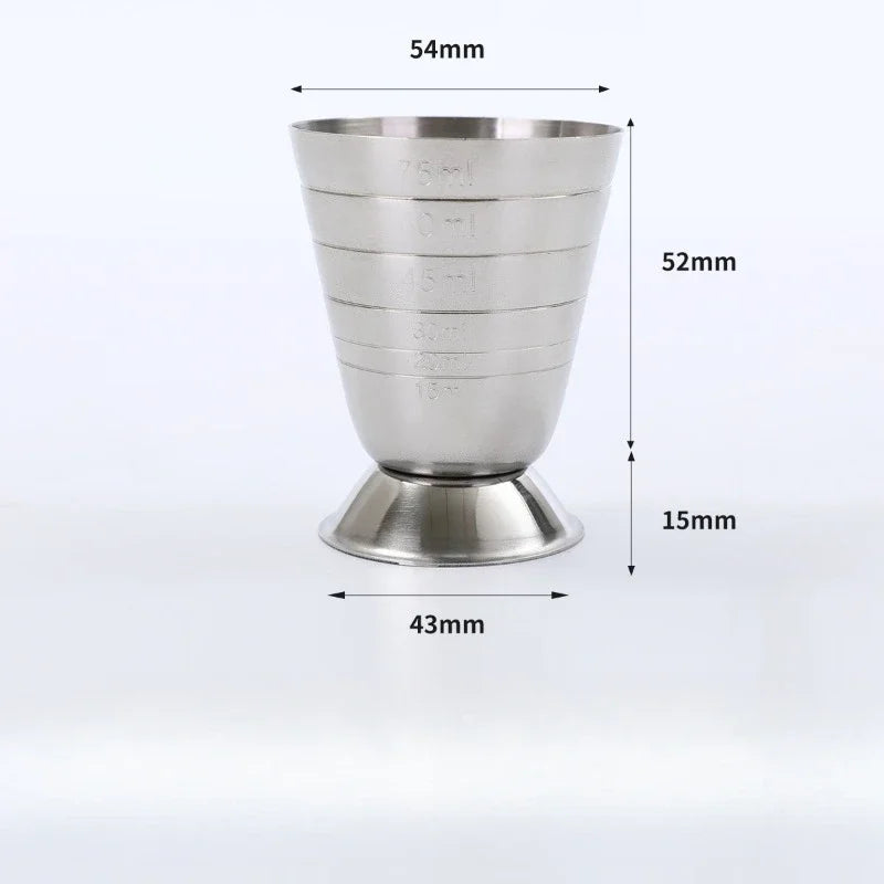 Bar Mixed Drink Accessories Stainless Steel Measure Cup 75ML Gadgets Cocktail Tools Bar Cocktail Shaker Jigger Peaceful Pleasures Health and Wellness