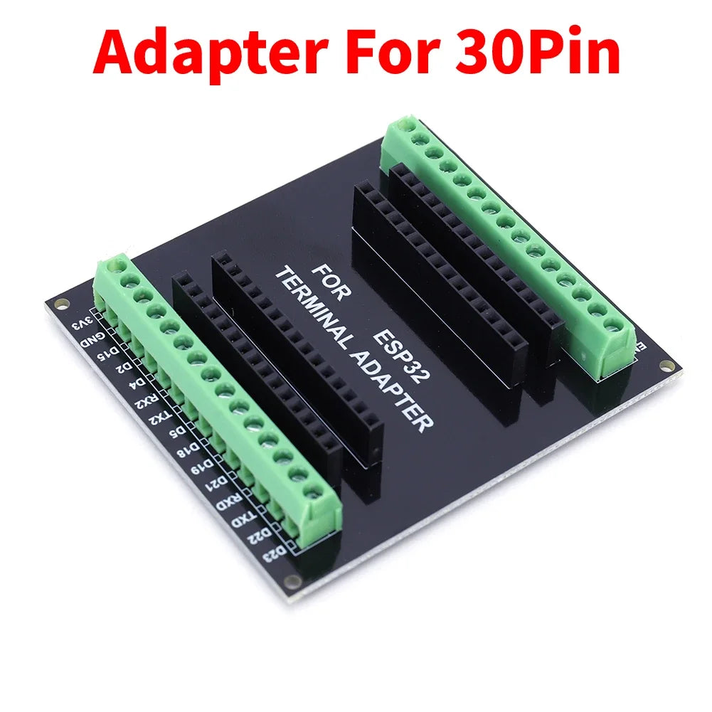 esp32 Development Board WiFi+Bluetooth Ultra-Low Power Consumption Dual Core -32S 32-32D/32U32 Expansion board Peaceful Pleasures Health and Wellness Adapter For 30Pin