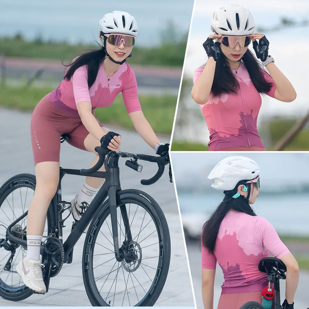 X-TIGER Women's Cycling Jersey – Quick-Dry, Breathable, Short Sleeve