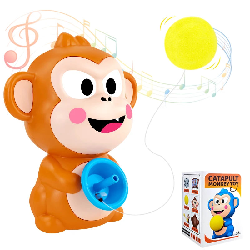 Catapult Monkey Game Music Kids Shooting Ball Interactive Table Toy
