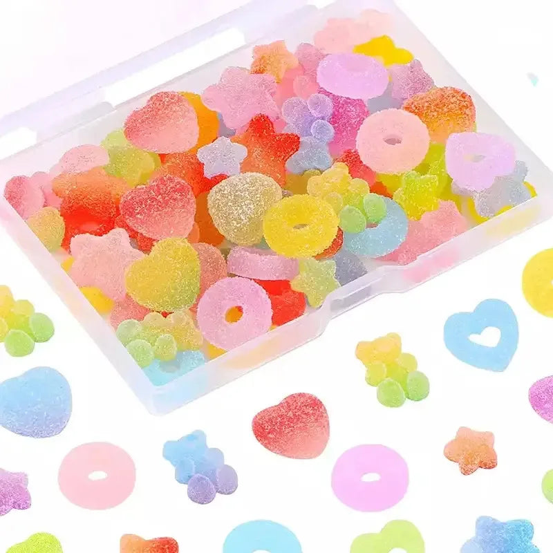 70 Mini Jelly Candy Pendants – DIY Charms for Crafts, Phone Cases & Nail Art Peaceful Pleasures Health and Wellness