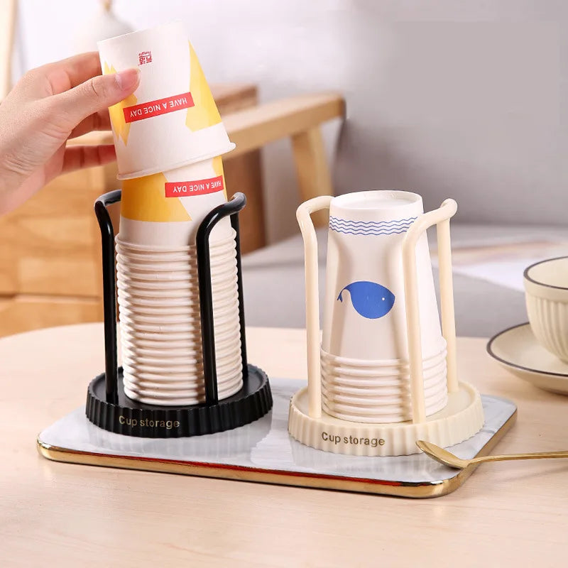 Desktop Disposable Paper Cup Holder & Storage Rack – ABS Cup Dispenser Rack Peaceful Pleasures Health and Wellness