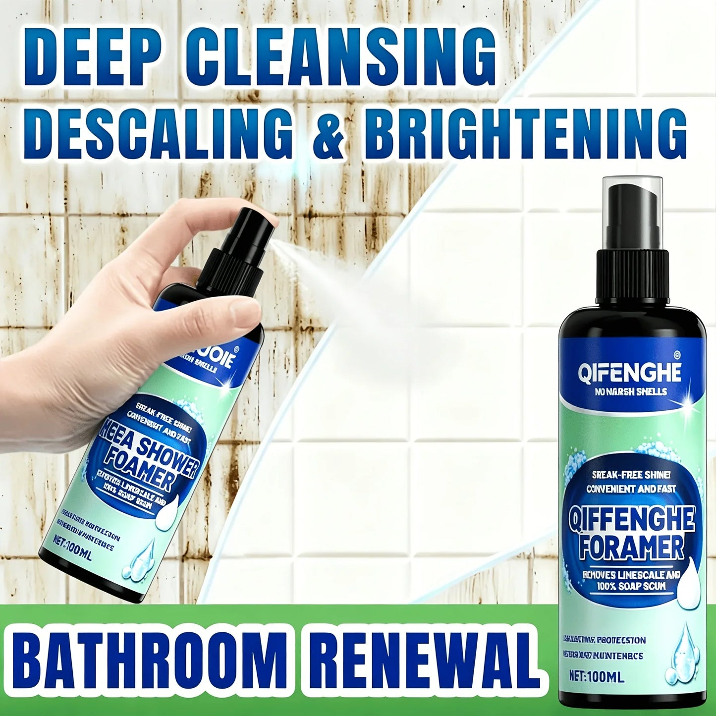 Multi-Purpose Bathroom Spray Cleaner – Soap Scum & Grout