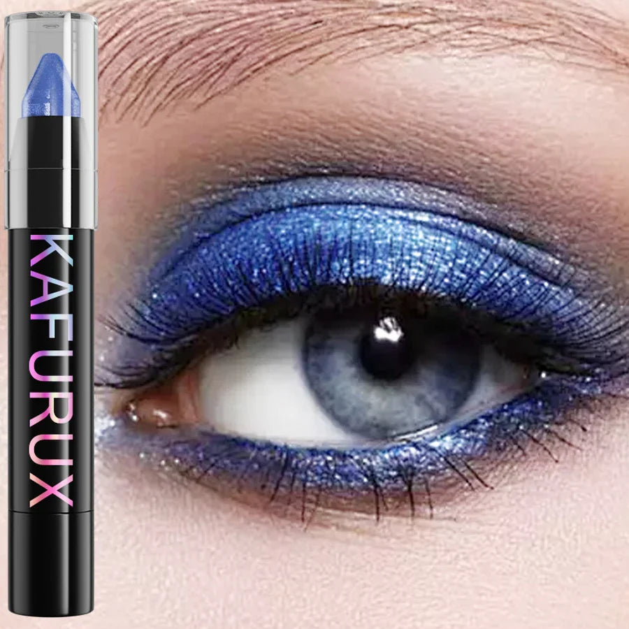 KAFURUX 25-Color Glitter Eyeshadow Pencil – Waterproof & Matte