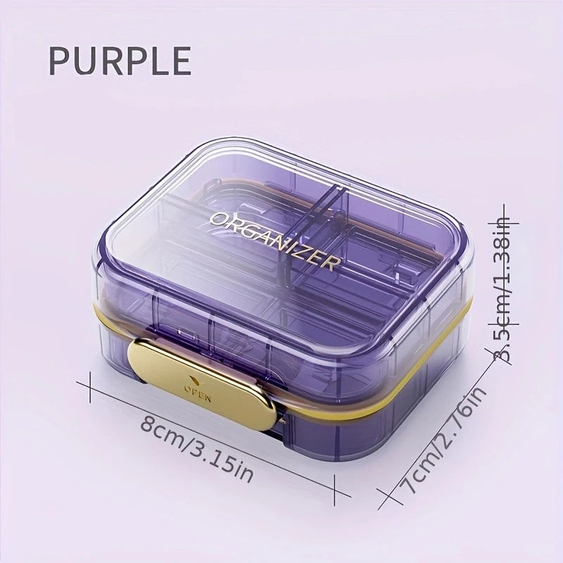 7-Compartment Travel Pill Organizer | Airtight & Moisture-Proof