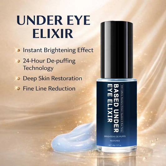 Caffeine Under Eye Elixir, Brightens, De-Puffs & Revitalizes Under Eyes ,24H De-puffing Eye Serum for Dark Circles & Fine Lines Peaceful Pleasures Health and Wellness