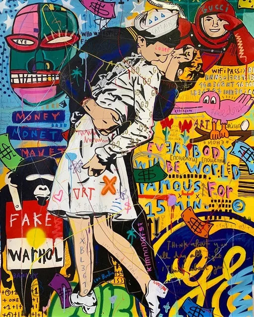 Abstract Graffiti Street Art Funny Famous Canvas Painting Posters and Print Wall Art Pictures For Living Room Home Decor Cuadros Peaceful Pleasures Health and Wellness