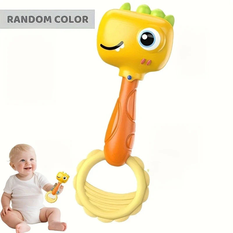 Baby Dinosaur Sensory Rattle – Non-Toxic Crinkle Sound Toy