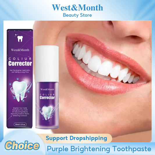 Purple Color Correcting Whitening Toothpaste | Brighten Teeth Whitening Toothpaste Oasis Select