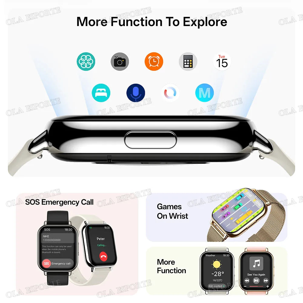 HW12 Smart Watch – Bluetooth Calling, Heart Rate & Fitness