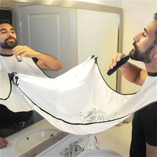 1pc Men Beards Shaving Aprons Creative Wall Mirror Suction Haircut Wrap Cape Home Salon Moustache Beard Shaving Apron Peaceful Pleasures Health and Wellness