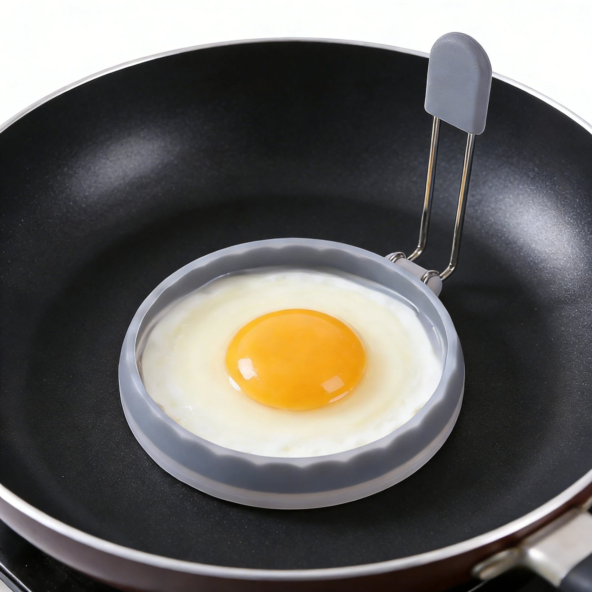 New Silicone Nylon Egg Ring Round Omelette Burger Patty Mold Translucent Frying Baking Practical Tool Sense of Ritual Egg Ring Peaceful Pleasures Health and Wellness
