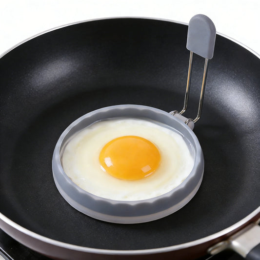 New Silicone Nylon Egg Ring Round Omelette Burger Patty Mold Translucent Frying Baking Practical Tool Sense of Ritual Egg Ring Peaceful Pleasures Health and Wellness
