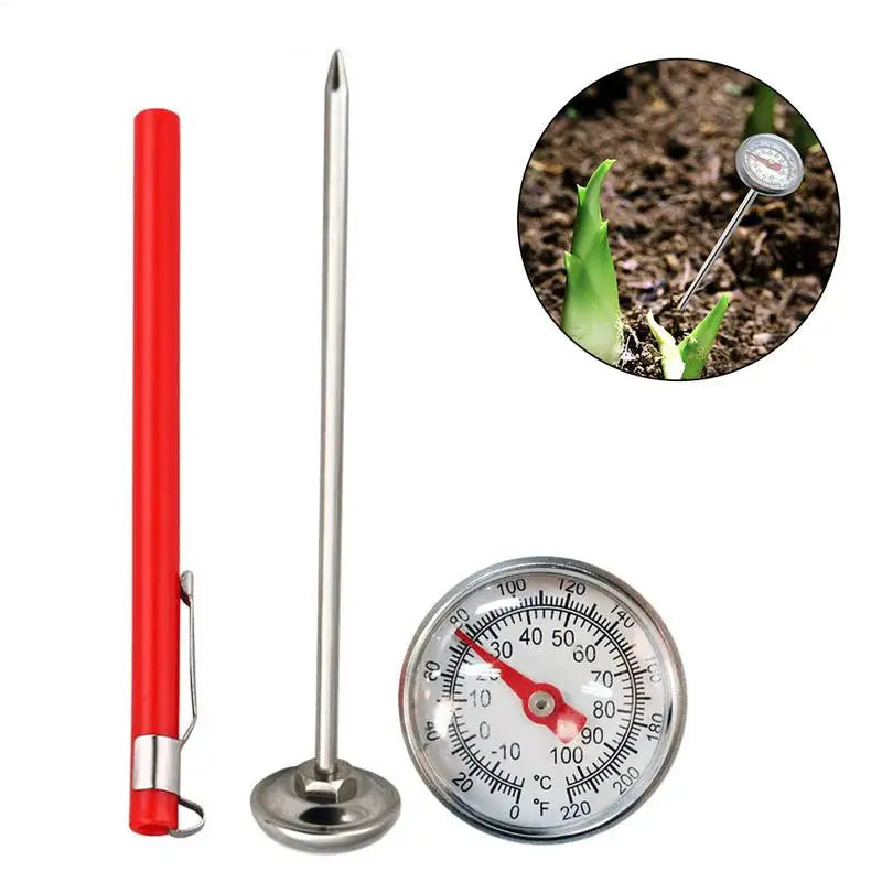 Soil & Compost Thermometer 127mm Stainless Steel Dial Gauge