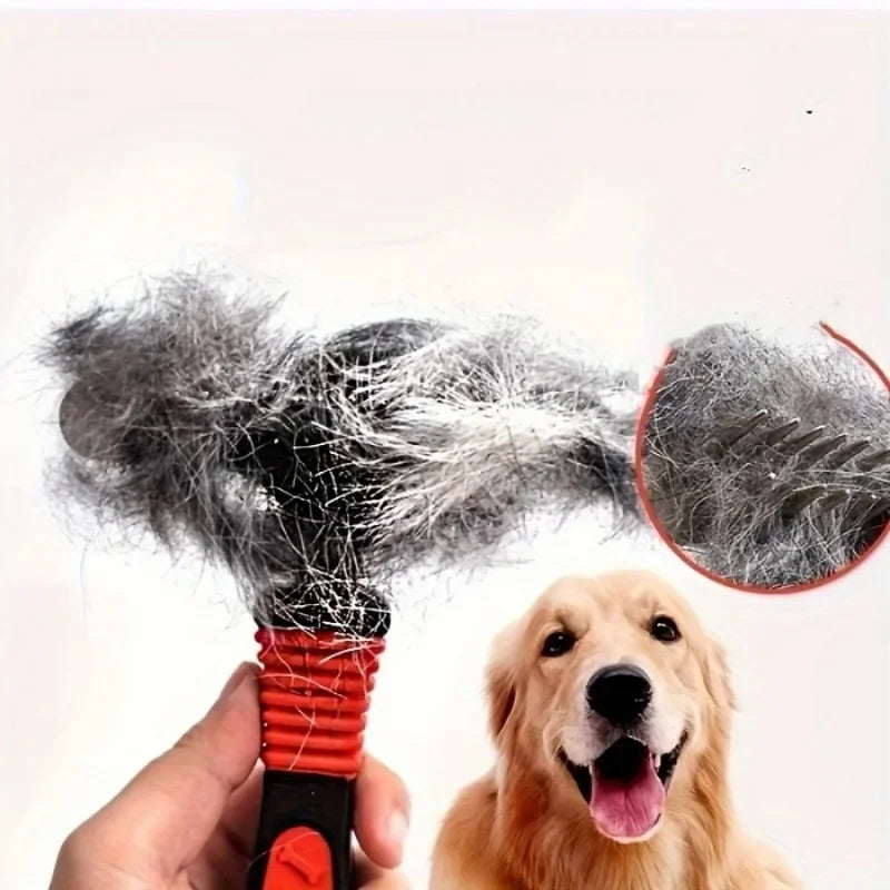 Double Row Dog Comb | Thick Hair Detangling Brush for Large Dogs Pet Grooming Comb Peaceful Pleasures Health and Wellness