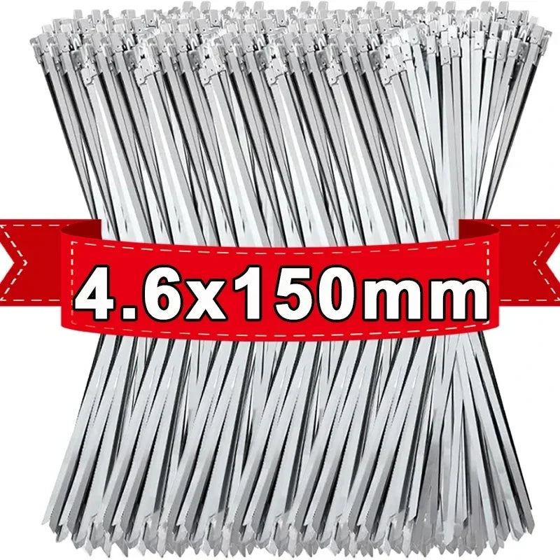 Stainless Steel Cable Ties – Self-Locking Heavy Duty Peaceful Pleasures Health and Wellness 600PCS 4.6x150mm United States