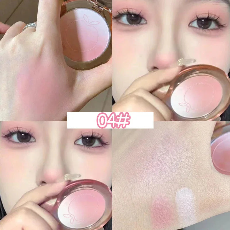 Matte Gradient Blush Powder Palette | Peach Pink & Nude Rouge