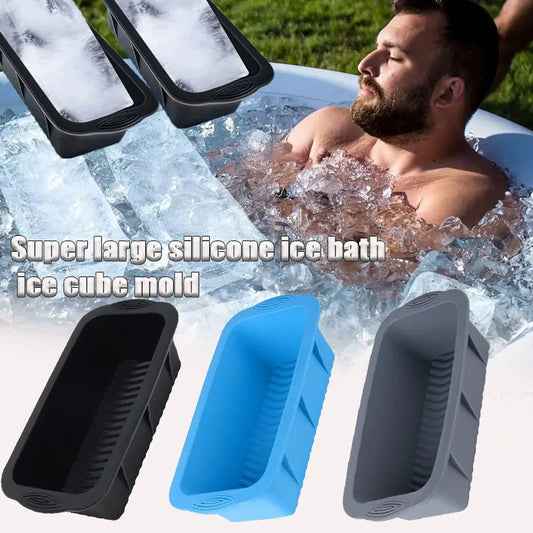 Large Silicone Ice Block Mold – Ice Bath, Big Cube Tray Silicone Ice Mold Peaceful Pleasures Health and Wellness