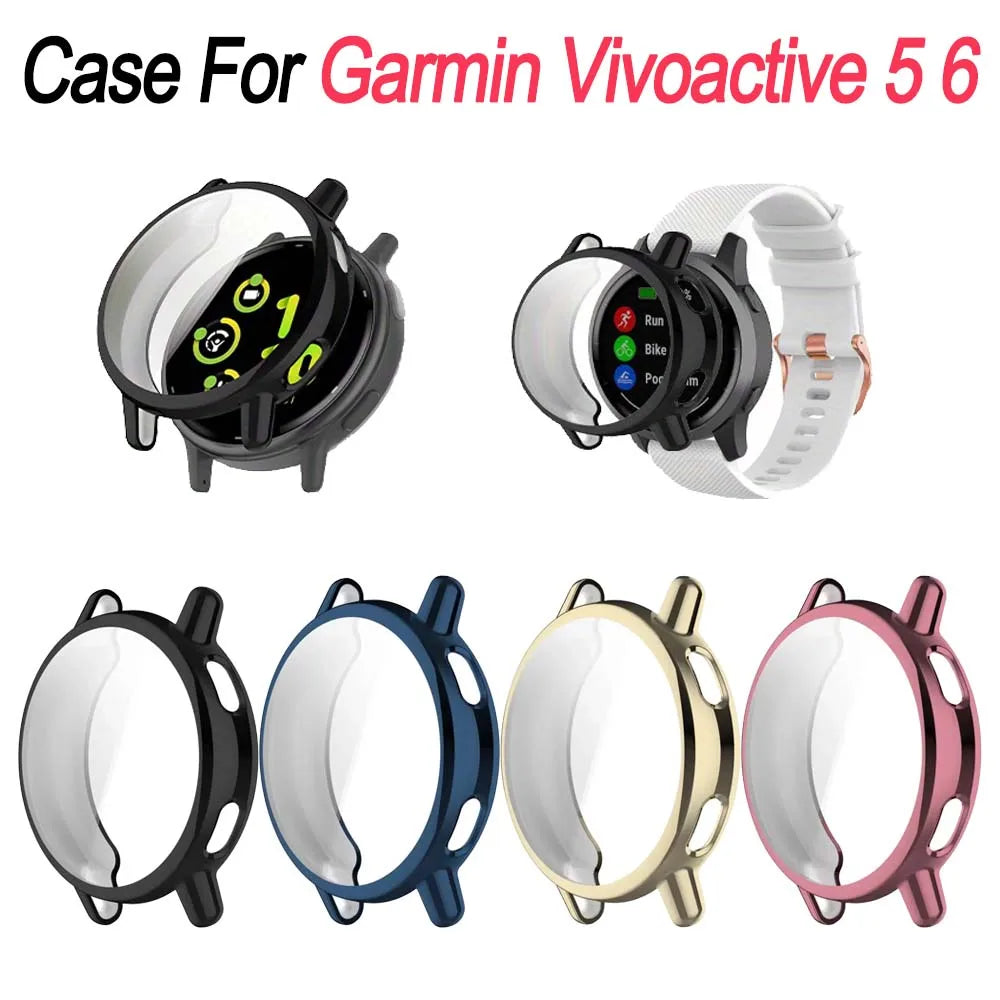 Protective Case for Garmin Vivoactive 5 6,electroplated TPU full-coverage screen protector,versatile color options available Peaceful Pleasures Health and Wellness