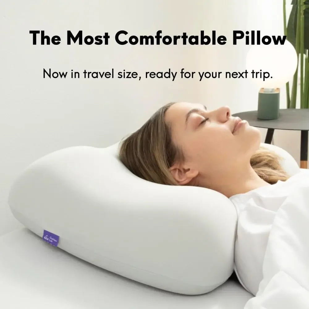 Compact Memory Foam Travel Pillow for Deep Sleep, Portable Support for Hotels and Camping Peaceful Pleasures Health and Wellness