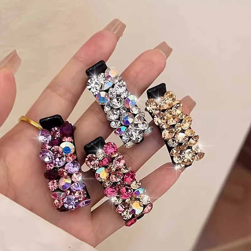 5pcs Shiny Rhinestone Duckbill Clips – Elegant Side Clips Peaceful Pleasures Health and Wellness
