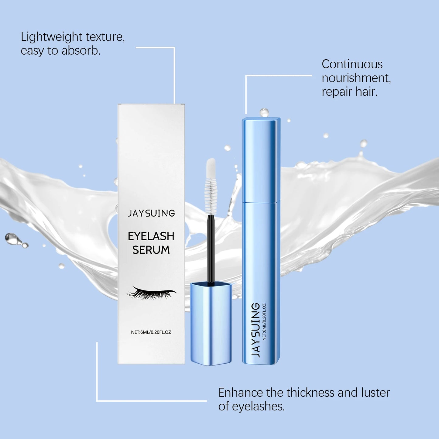 Jaysuing Eyelash Growth Serum – Thicker, Longer, Curled Lashes