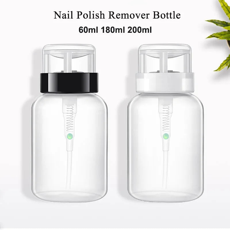 Refillable Nail Polish Remover Pump Bottle 60ml & 180ml