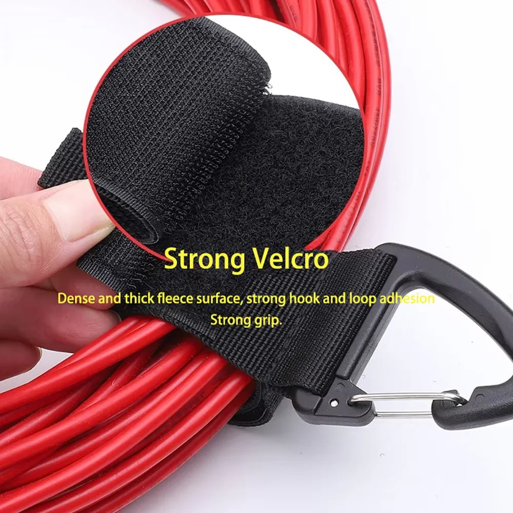 Heavy Duty Nylon Cord Storage Straps with Carabiner S/M/L