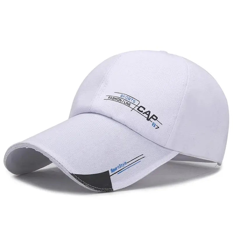 2026 Fashion Line Baseball Cap For Men Sports Cap Hat Fish Outdoor Long Visor Brim Shade Snapback Sun Hat Women's Summer Hat Peaceful Pleasures Health and Wellness 1pc